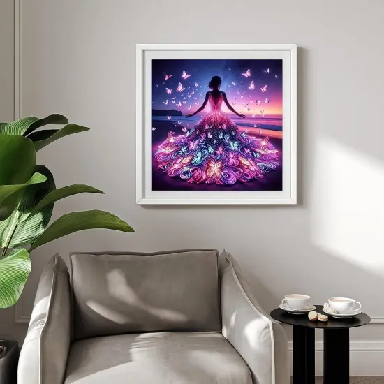 Beach Butterfly Diamond Painting Kits - 13.78x13.78 Inch (JK835-1) {3}