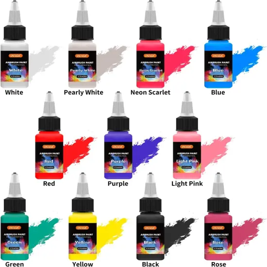 Airbrush Paint Set, 11 Colors (20 ml/0.7 oz), Ready to Spray, {2}