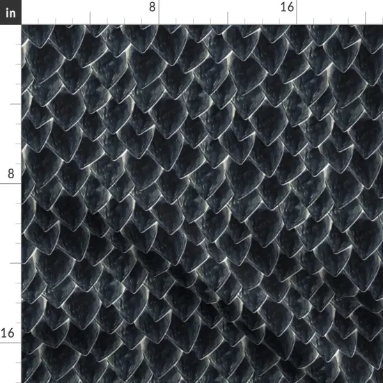 Various Fabrics by the Yard or Fat Quarter Night Dragon Dark Scales Costume Reptile Medieval Gray Lizard Custom Printed Fabric by Spoonflower {2}
