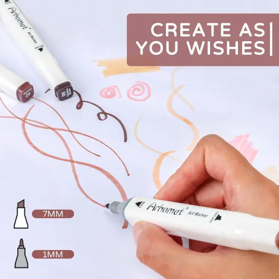 12pcs Skin Tone Alcohol Markers Set {4}