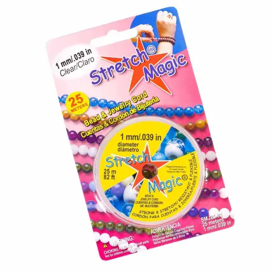 1mm Diameter Stretch Magic Bead Jewelry Elastic Cord - Clear, 25 Meters {1}