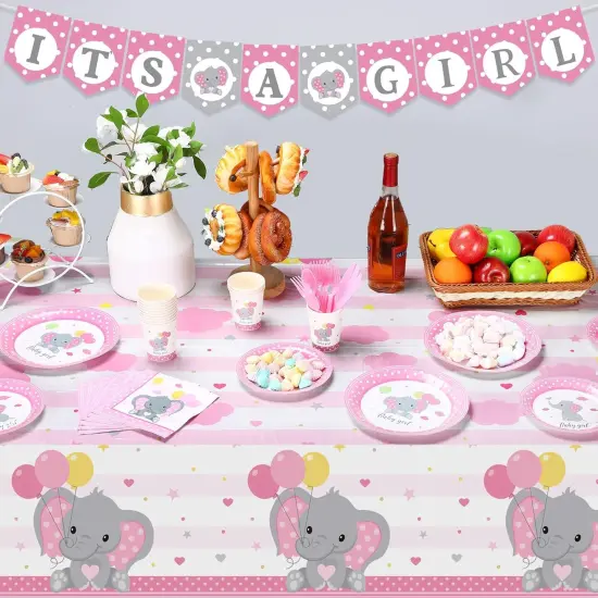 171 Pcs Elephant Theme Baby Shower Decorations {5}