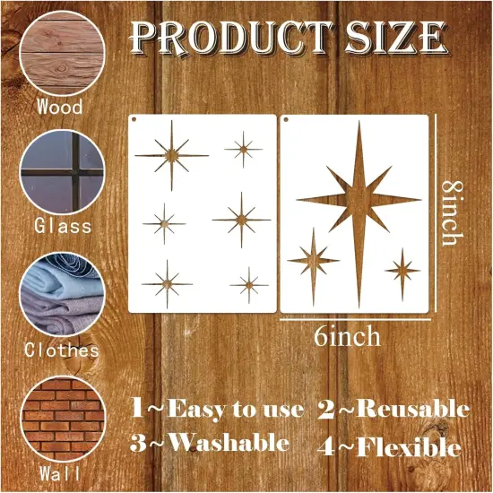 Large Star Stencil for Painting Reusable Paint Stencils(Small Twink {5}
