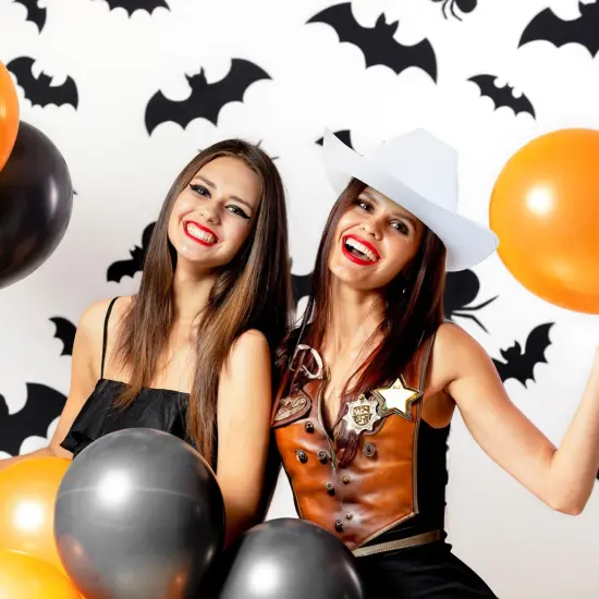 White Cowboy Hat - Felt Cowboy Hats for Men, Women, Western Cowgirl Hat for Costume Birthday Bachelorette Party (Adult Size) {2}