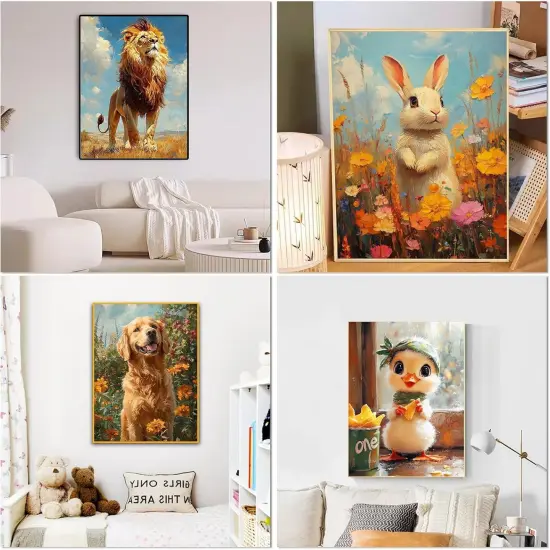 12 Pack Animal Diamond Painting Kits {3}