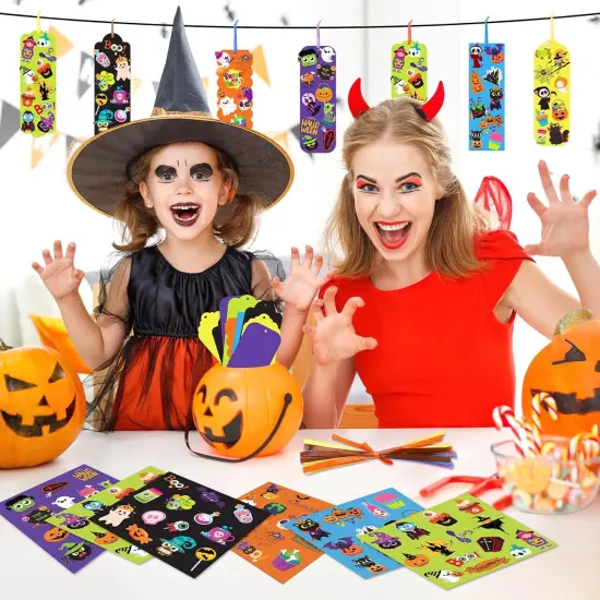 30 Sets Halloween Crafts , DIY Halloween Bookmarks Craft Kits {5}