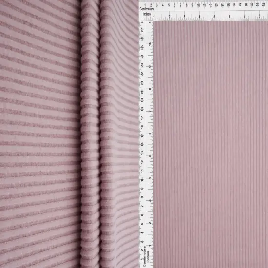 1 Yard Rib Interlock Fleece Solid Fabric 290 GSM Polyester Rayon Blend 58" Width PINK {1}