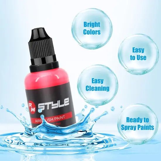 Airbrush Paint - 44 Colors with 4 Thinner Airbrush Paint Set {3}