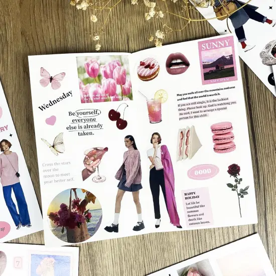 260pcs People Flowers Quotes Vintage Scrapbooking Stickers (Romantic Spring) {5}