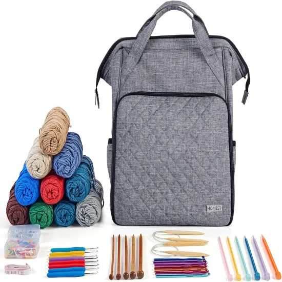 Crochet Bag Organizer (Grey) {5}