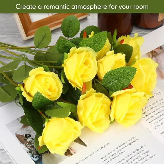 100 Pieces Artificial Roses Flowers Bulk {3}