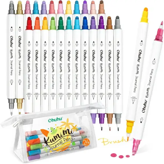 Journal Pens 24 Colors Dot Markers Dual Tips {1}