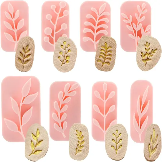 Plant Clay Stamps 8 Shapes Leaves Clay Stamps Clays Cutters {3}