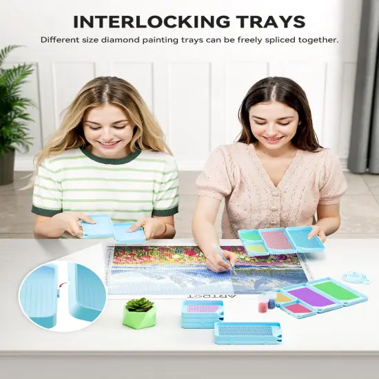 10-Piece Interlocking Diamond Art Trays Kits {2}