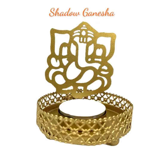 Shadow Ganesha Candle Holder , Housewarming Favor, Diwali Puja Favors, Ganesha Statues, Thamboolam Items, Navaratri Gift, Lord Ganesh, Ganapati {5}