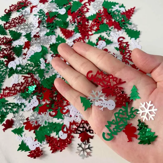 Christmas Confetti Tree Snowflake Snowman {2}