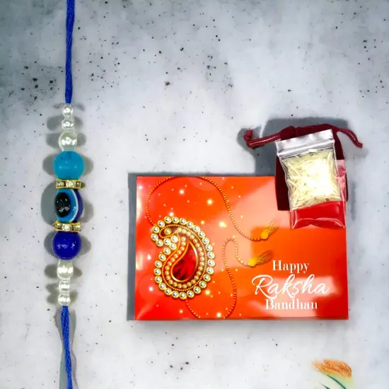 Rakhi for Brother, Rakhri, Evil Eye Rakhi, Evil Eye Bracelet, Raksha Bandhan, Rakhi for Bhai, Rakhi Bracelet {1}