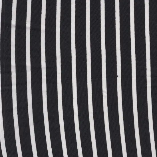 1 Yard DTY Vertical Stripe Print Knit 58/60" Wide BLACK/WHITE {1}