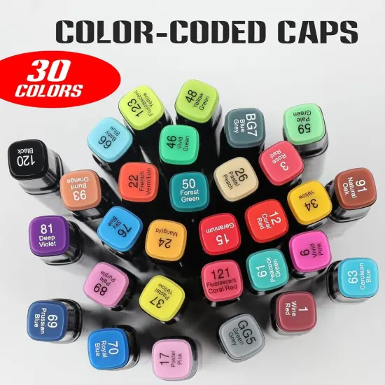 30 Colors Alcohol Markers {3}