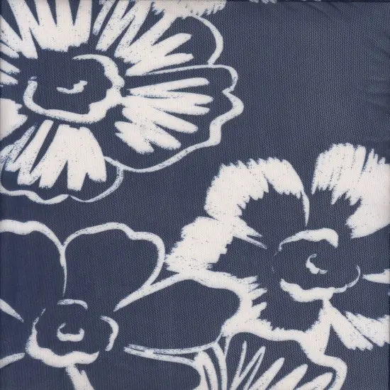 1 Yard Polyester Spandex 100 GSM Mesh Fabric, Two Tone Large Floral Digital Print 54" Width BLACK {3}