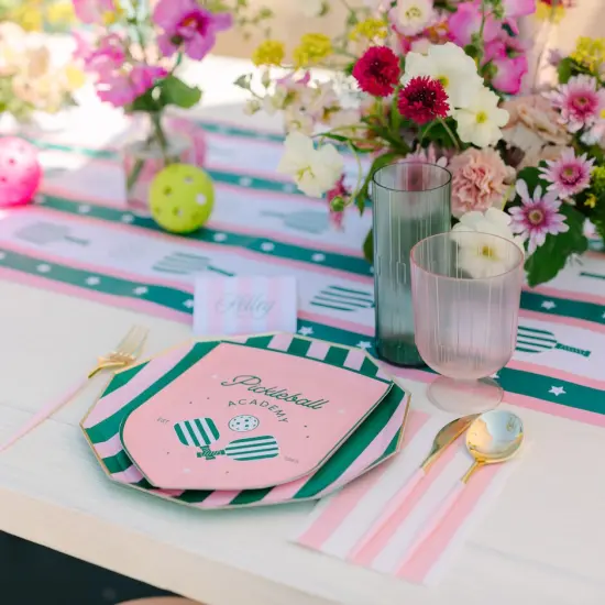 PETAL PINK SIGNATURE CABANA STRIPE GUEST TOWELS {4}