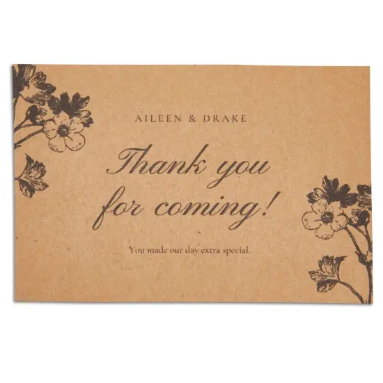 48 Pack Blank Stationery Cards and Envelopes 4x6 In - Brown Printable Postcards for Open When Letters, Wedding Invitations, Thank You, Baby Shower {6}