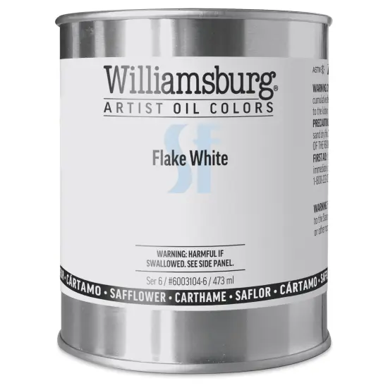 Williamsburg Handmade Safflower Oil Color - Flake White, 16 oz can {1}