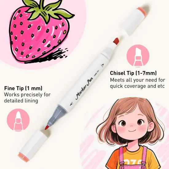 80 Colors Dual Tip Art Markers {2}
