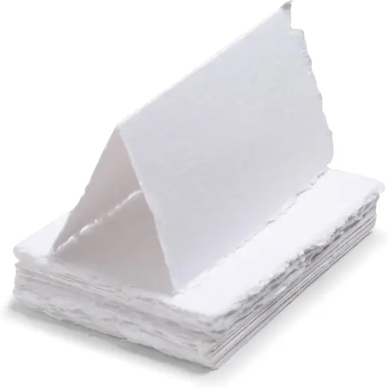 Handmade Deckle Edge Tent Cards &ndash; Folded to 3.5" x 2" {1}