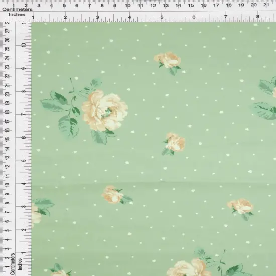 1 Yard CEY Floral Geo Digital Print Fabric, 58/59&Prime; Wide 100% Polyester BLUE LT {5}