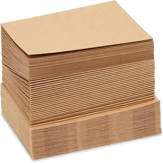 48 Pack Kraft Brown Blank Greeting Cards with Envelopes {5}