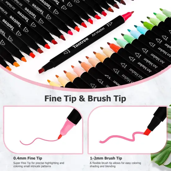 101 Colors Dual Tips Art Markers Pens Set {3}