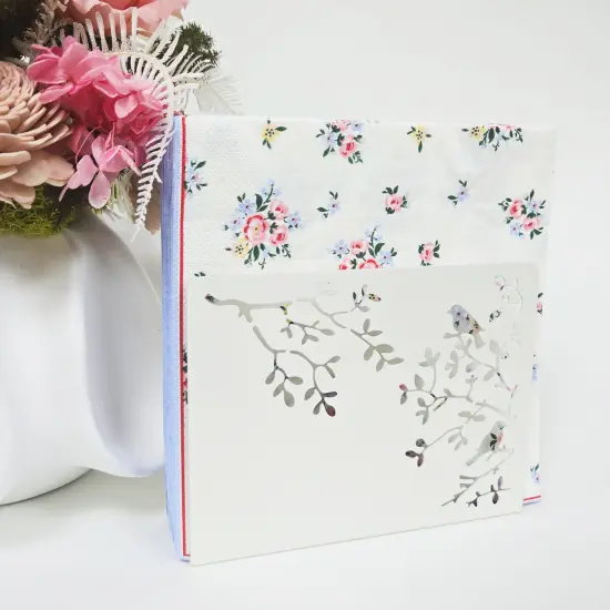 Mango Steam Songbird Tabletop Napkin & Letter Holder for Home, Kitchen, Restaurants White {6}