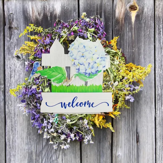Spring Summer Welcome Door Hanger 3D Wooden Sign Decor {2}
