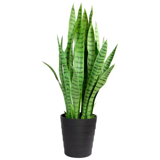 Northlight Real Touch™️ Artificial Two Tone Potted Snake Plant - 3' Green {3}