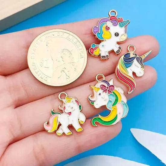 Enamel Cloud Charms, Set of 10 {5}