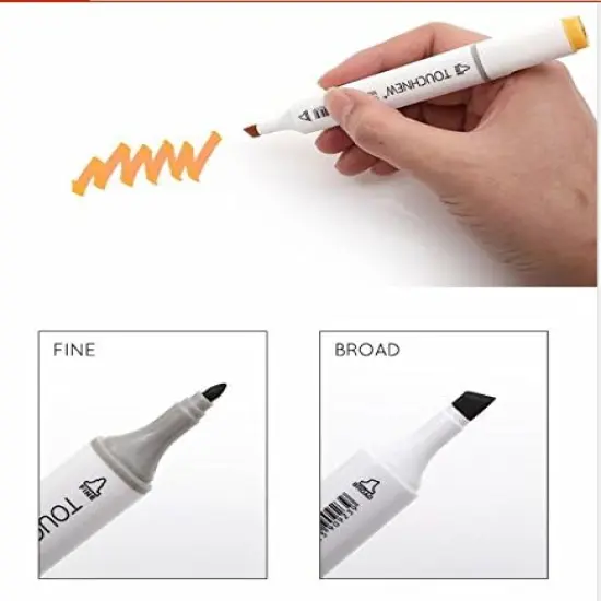 12 Colors Grayscale Art Marker Pen Double-Ended Sketch Markers {4}
