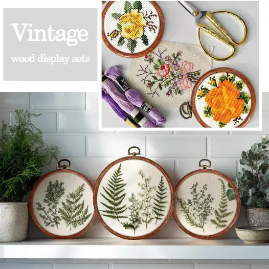 15 Pcs 3 Inch Summer Round Embroidery Hoops Frame Circle Rubber {4}