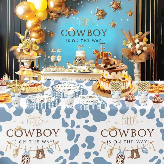 Serves 24-Western Cowboy Baby Shower Decorations Tableware {5}