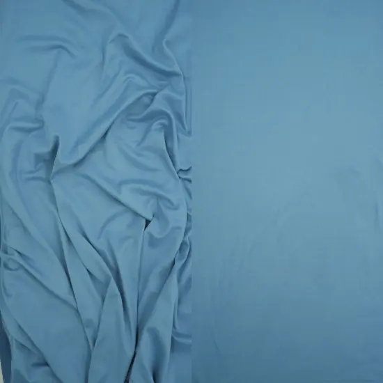 1 Yard DTY Brushed Solid Fabric Soft Stretch Smooth Texture 58/60" Wide Chambray Dusty {1}