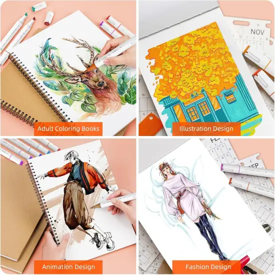 Alcohol Markers -48 Color Dual Tip Brush & Chisel {3}