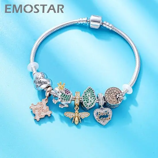 Sparkling Dog Puppy Paw Print Charms {4}