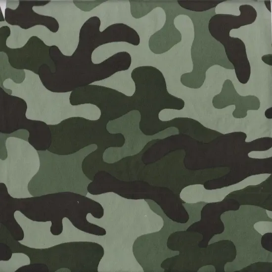 1 Yard DTY Brushed Camo Print Polyester Spandex Fabric 58/60" Width GRASS {1}