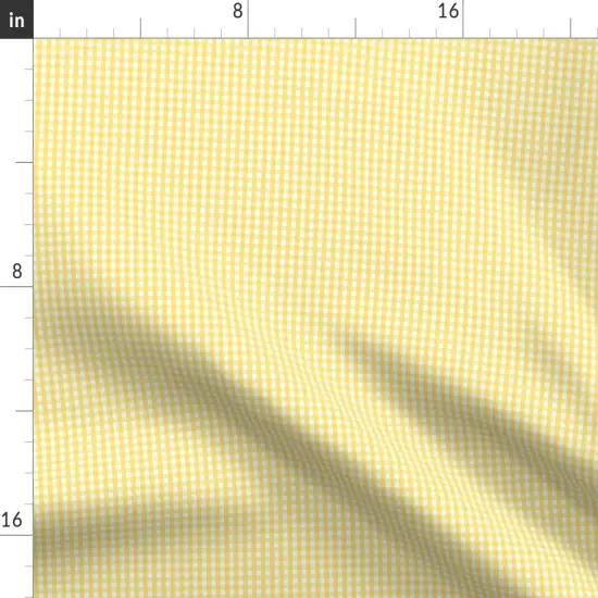 Various Fabrics by the Yard or Fat Quarter Gingham Yellow Check Picnic Checkered Squares Butter Custom Printed Fabric by Spoonflower {2}