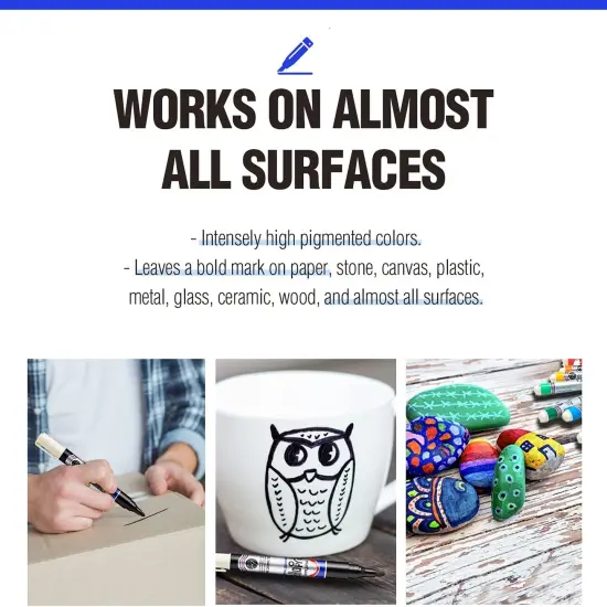 Permanent Markers Pens, 8 Colors {3}