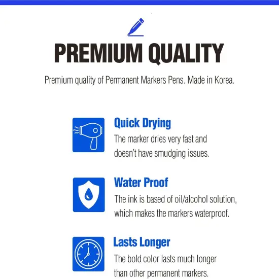 Permanent Markers Pens, 8 Colors {4}