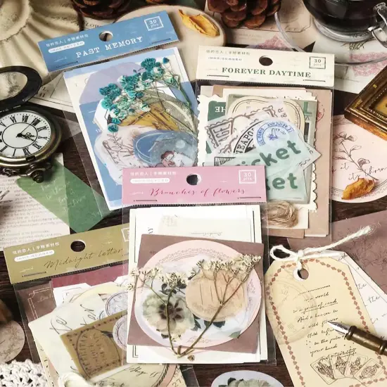 120Pcs Vintage Scrapbook Sticker for Journaling {2}
