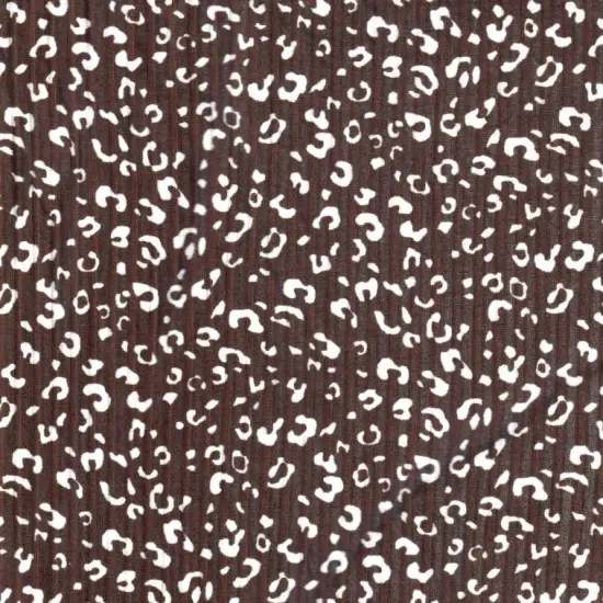 1 Yard Brown Yummy Rib Animal Print Knit Fabric 170 GSM, 58/60&Prime; Wide Polyester Spandex Blend {1}