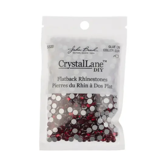 Crystal Lane DIY SS20 Glass Flatback Rhinestones, 1440pcs Siam {3}
