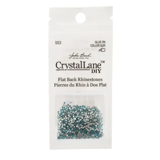 Crystal Lane DIY SS3 Glass Flatback Rhinestones, 1440pcs Aquamarine {3}